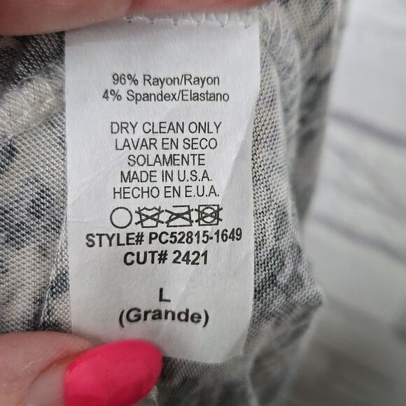 Anthropologie EE:Some Snake Print Drawstring Jogger Pants Pocket Jersey Knit - Picture 7 of 8